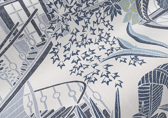 Elka, China Blue - Roman Blind - Image 4